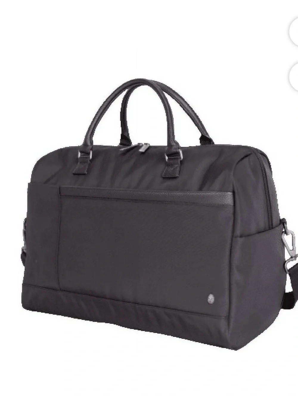 Black Men's Duffel Bag with Front Pocket - Travel Weekender
